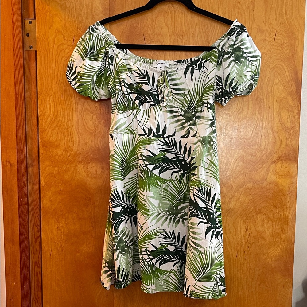 Tropical Off-Shoulder Dress